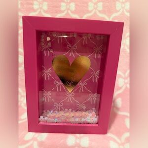 Juicy Couture Hot Pink Shaker Frame with Gold Heart